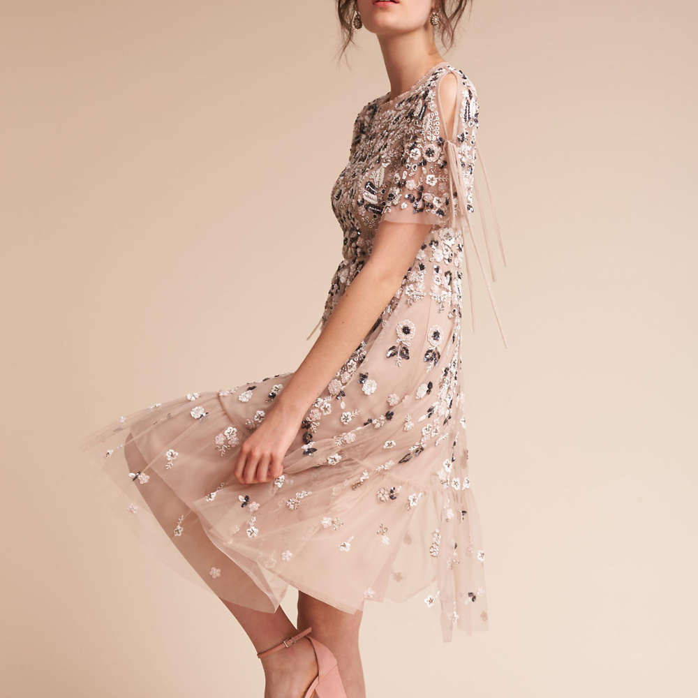 Needle & Thread Bobbi Dress Champagne